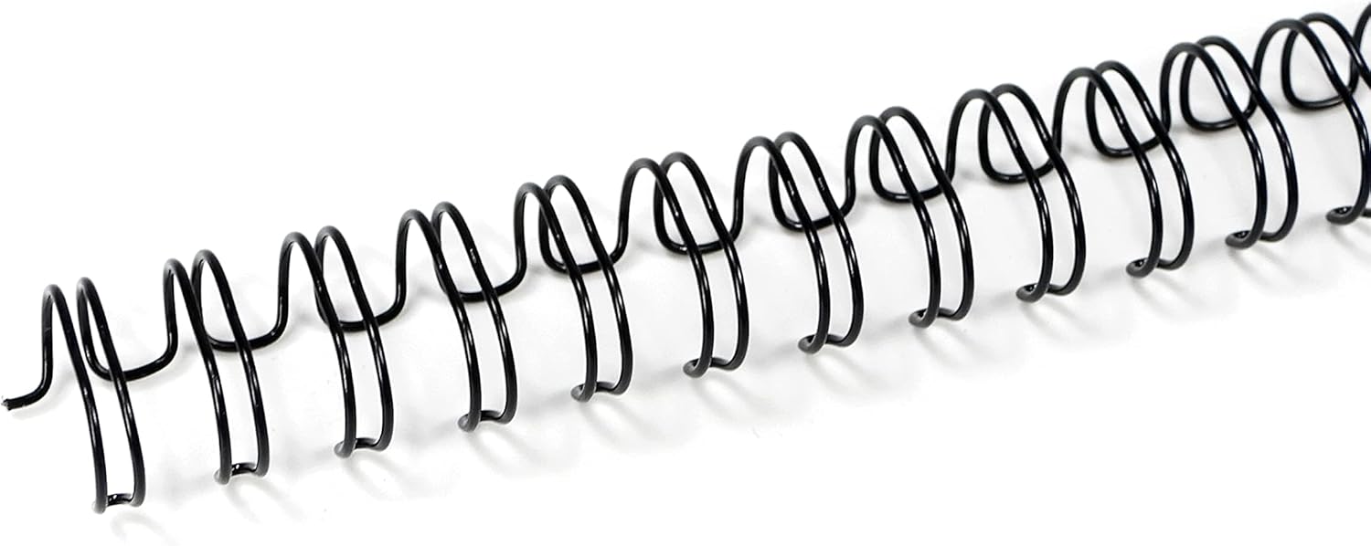 Rayson Double Loop Binding Wires 5/16 Inch - 3 to 1 Pitch Wire Binding Capacity 40 Sheets, 11 inch Length, 32-Loop Black Wire Ring Pack of 100 to Bind Reports and Projects