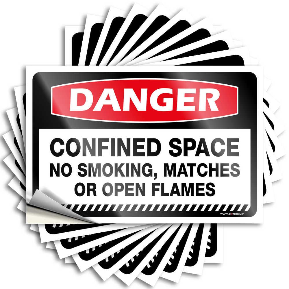 Fzfn Women's Colour Tiki Bar Decorations Bottle Sticker | Danger Confined Space No Smoking, Matches Or Open Flames Plastic For Microfiber Decor(12X18cm)