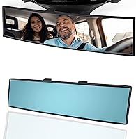 Vista 7 de OBTANIM 2 piezas de espejos retrovisores de automóvil de 12 pulgadas, vidrio HD, antirreflejos, clip panorámico gran angular, accesorios para espejo