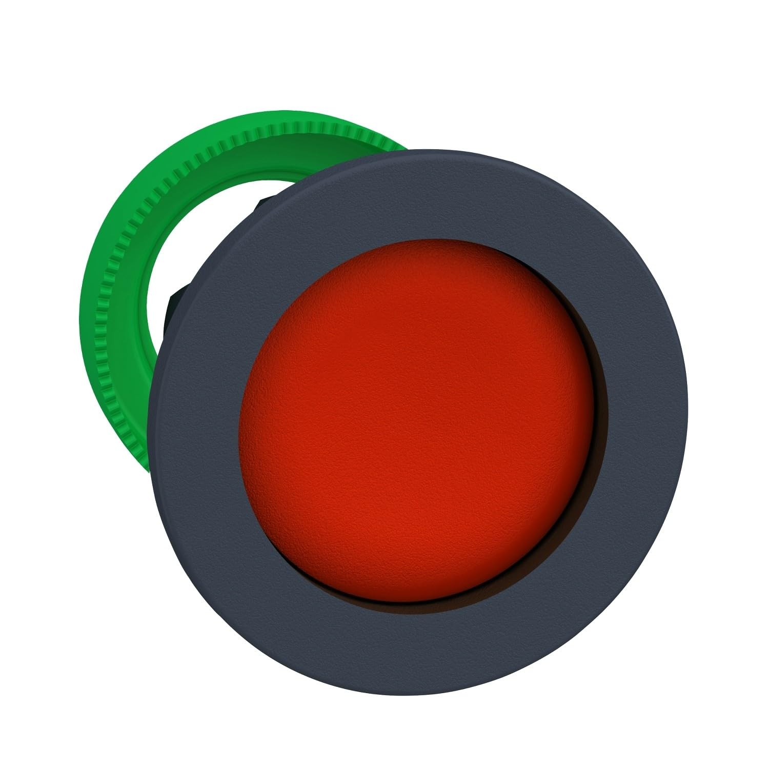 Bouton poussoir affleurant rouge anti déclenchement involontaire