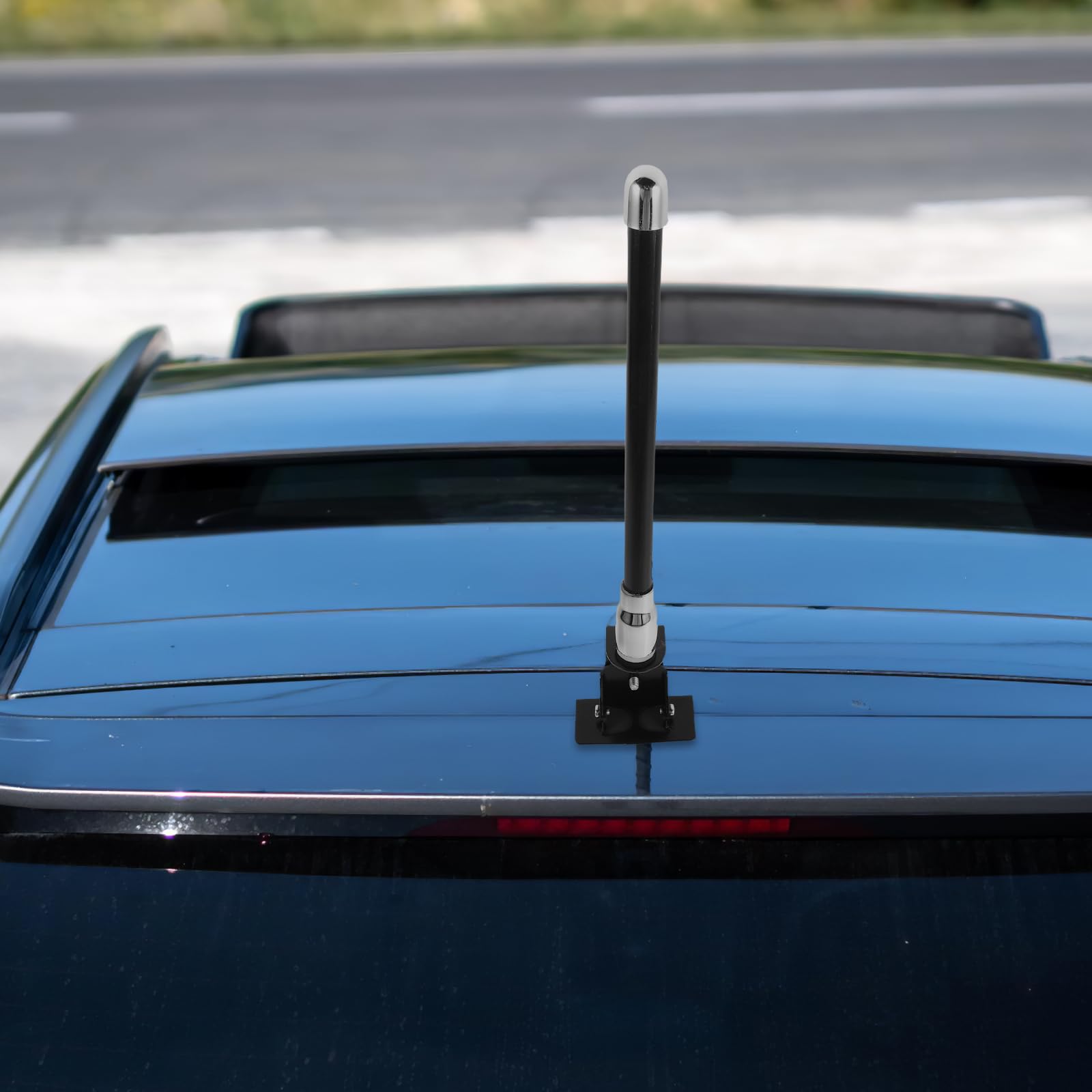 MAGICLULU Antena Decorativa para Coche y Camión 36 Cm de Metal Resistente Corrosión, Antena Ficticia para Radio de Techo Automotriz, Accesorio para Exteriores Compatible SUV y Motocicletas