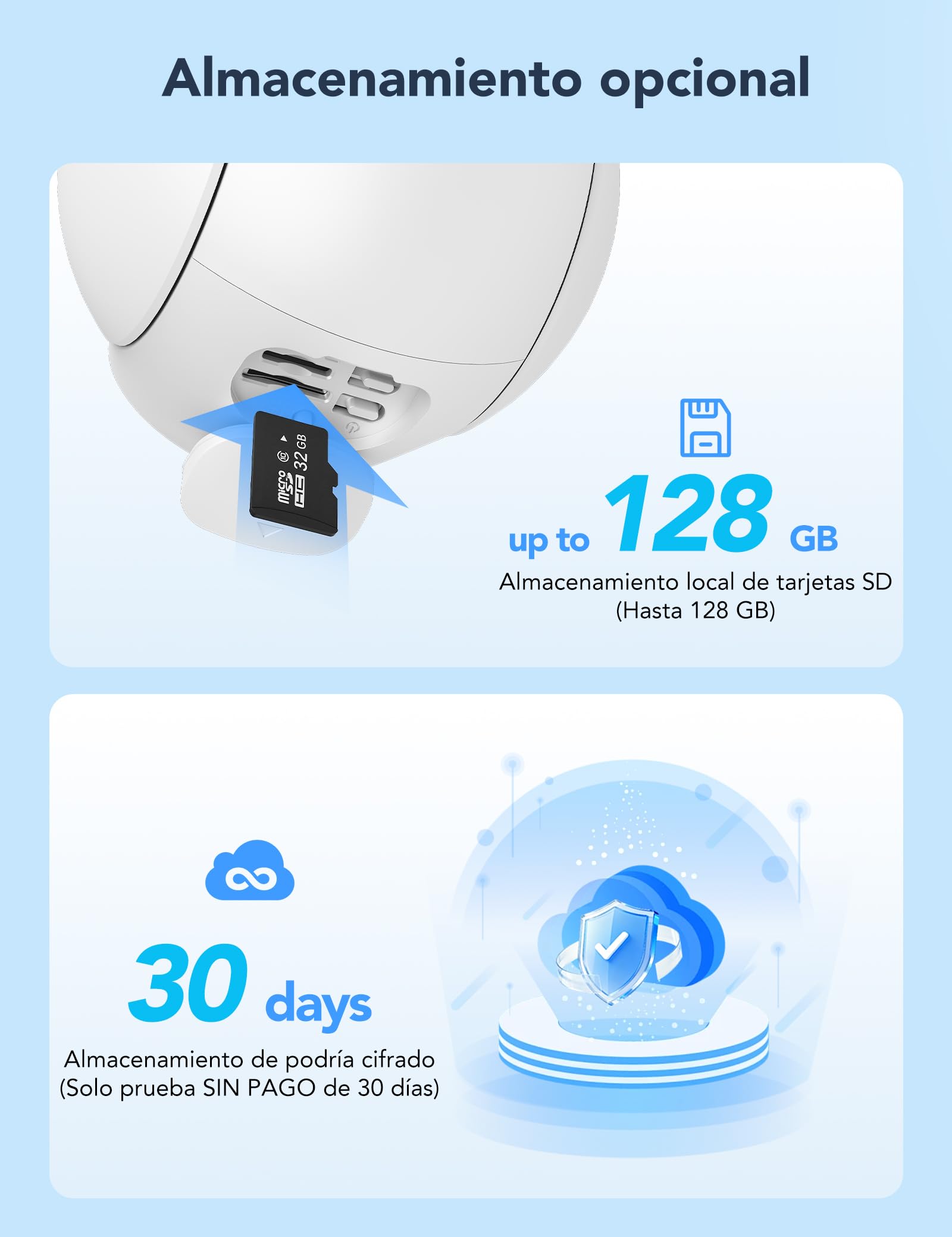 GNCC Cámara de Vigilancia Exterior Solar 4G LTE 2K 3MP con Sim sin WiFi