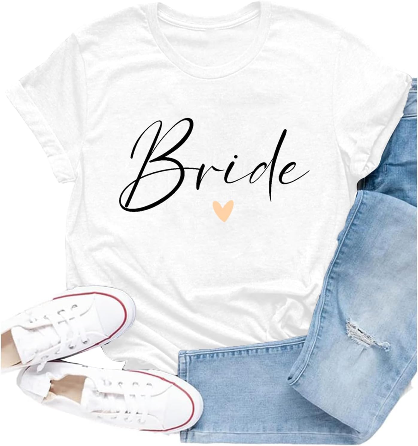 Womens Bride Shirt Wedding Team Bride Bridesmaid T-Shirts Bachelorette Party Tee Tops