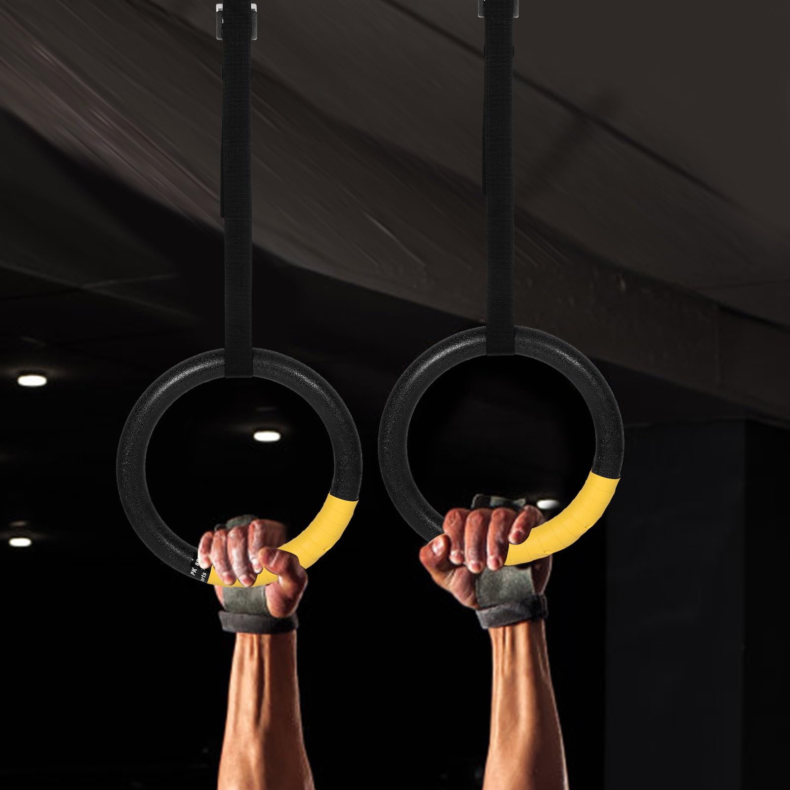 ifundom Anillos con Capacidad de Carga de 250kg de Gimnasia Ajustables Material Abs Resistente para Fortalecer Abdomen y Fuerza para Entrenamiento en Interiores y Exteriores