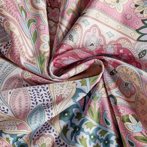 Jemiipee Paisley Duvet Cover Set Vintage Hippie Floral Pattern Luxurious Pink King Size Soft Bohemian Bed Bedding Sets Shabby Chic Print Comforter Covers With Zipper Closure And Pillowcases thumb #4