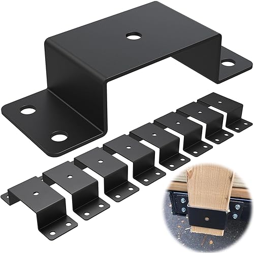 8 Pcs Trailer Stake Pocket Bracket for 2'' x 4'' Lumber Heavy Duty Utility Trailer Stake Pocket for Trailer, Truck, Box Trailer, Flatbed Trailer