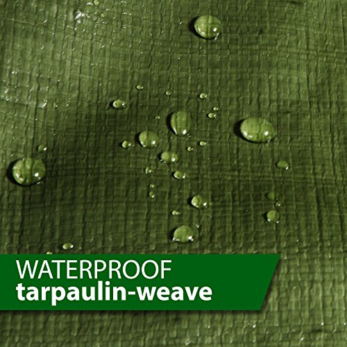 Heavy Duty Tarps | Waterproof Ground Tent Trailer Cover | Multilayered Tarpaulin in Many Sizes and Thicknesses | 10 Mil - Green - 6\' x 8\' - Thumbnail 4