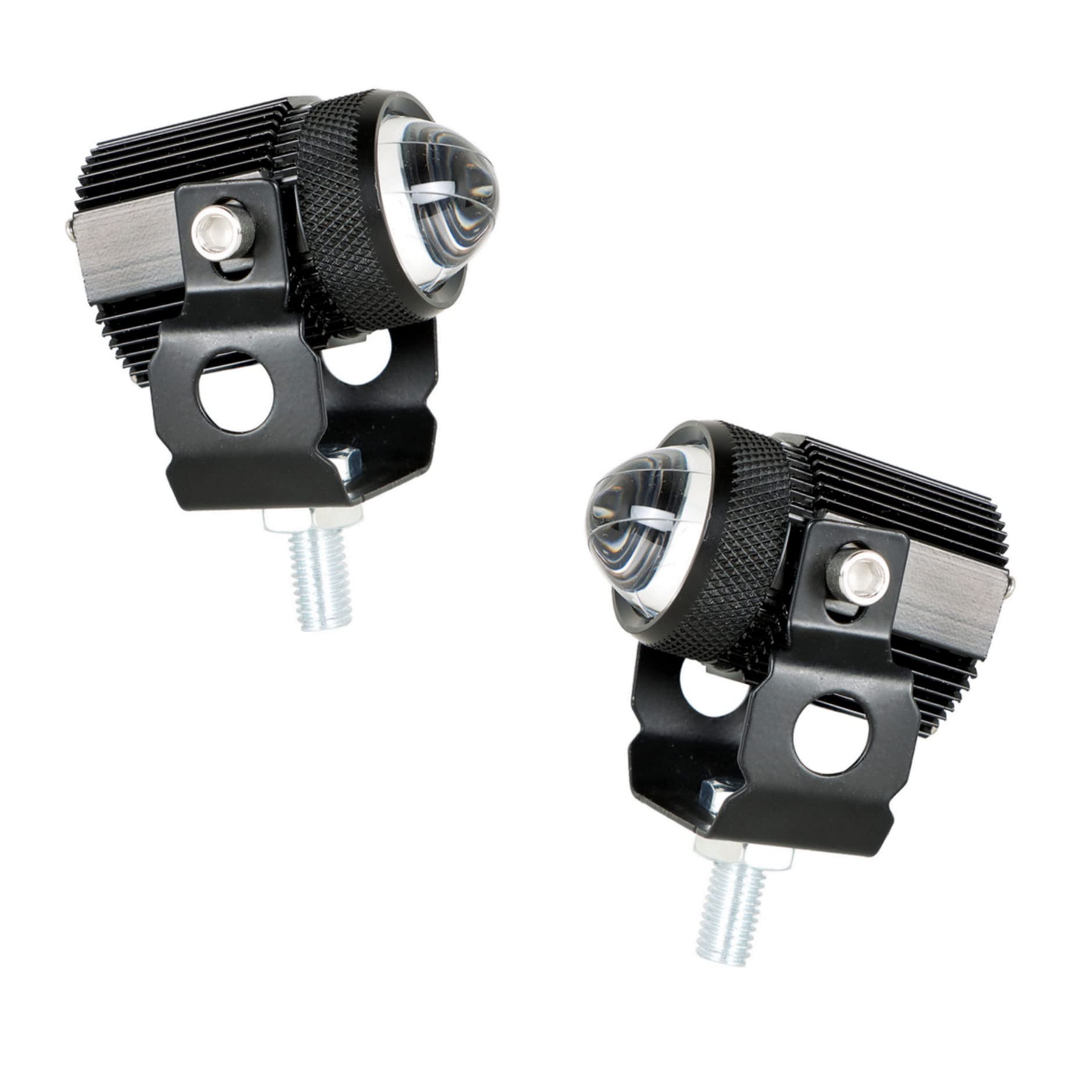 GENRICS Motorcycle 2Pcs 60W LED Spot Light Fog Light Driving Light Mini LED Spotlight White Amber Replacement for Truck ATV