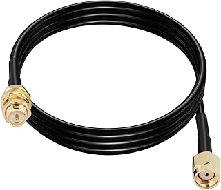 CAPChang RG174 Coaxial Cable RP SMA Antenna Extension Cable 6.5FT RP SMA Male to RP SMA Female Low Loss Antenna Cable for WiFi Antenna WiFi Router Security IP Camera Wireless Network Card Adapter