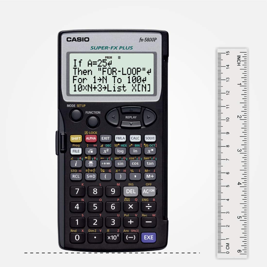 Buy CASIO SCHULRECHNER Modell FX 5800 P BATTERIEBETRIEB Black Online 
