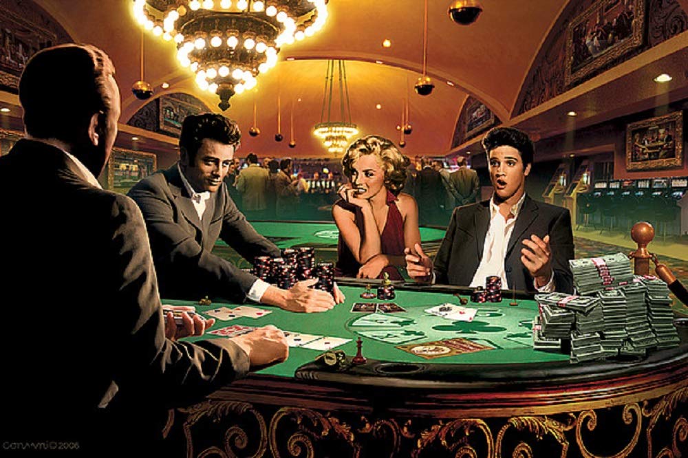 Chris ConsaniRoyal Flush Elvis, Marilyn, James Dean Print Poster