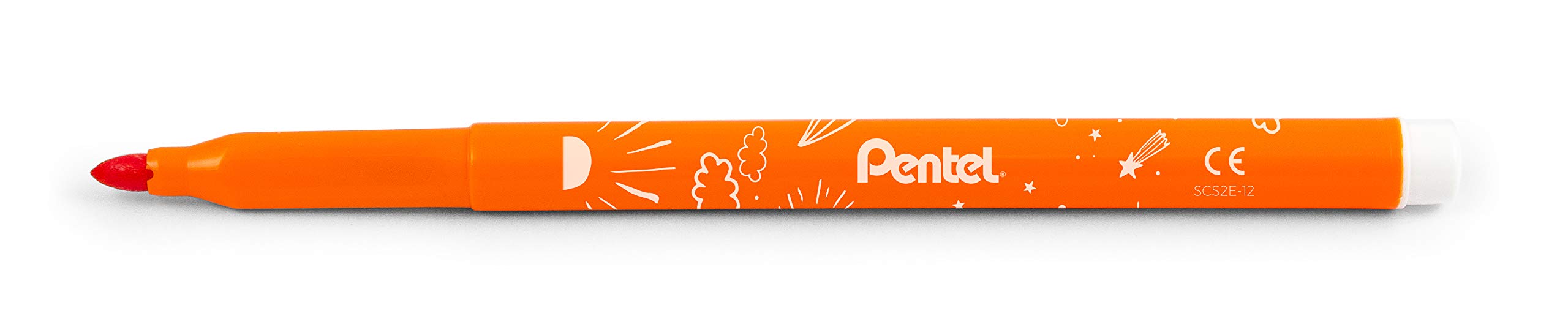 Pentel Arts SCS2E-18, Pennarelli da colorare punta media, confezione da 18 pezzi