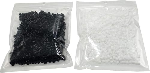 LGEGE 1000 cuentas blancas y 1000 negras para cumpleaños y vacaciones de niños, gran regalo, proyecto de arte de píxeles, compatible con tableros de