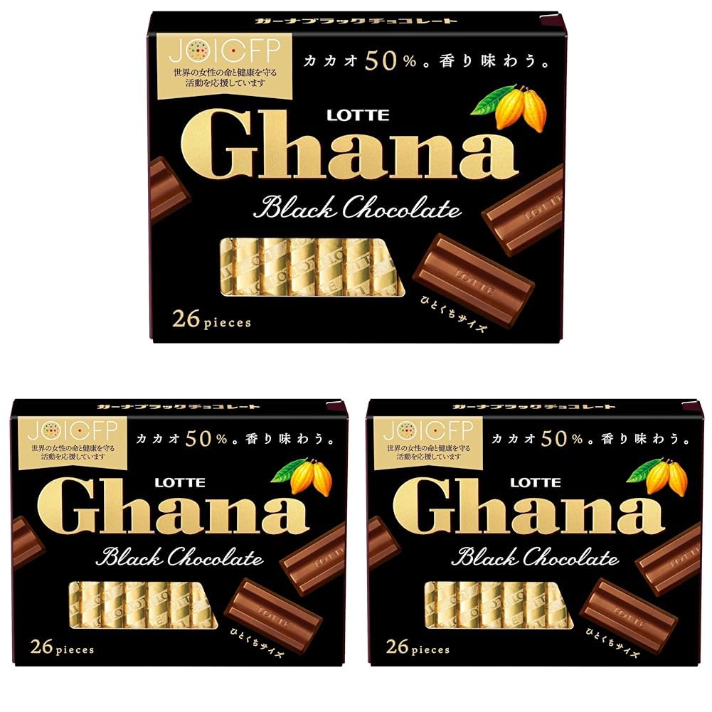 Amazon.co.jp: ロッテ ガーナブラックエクセレント 119g(26枚入) (× 3