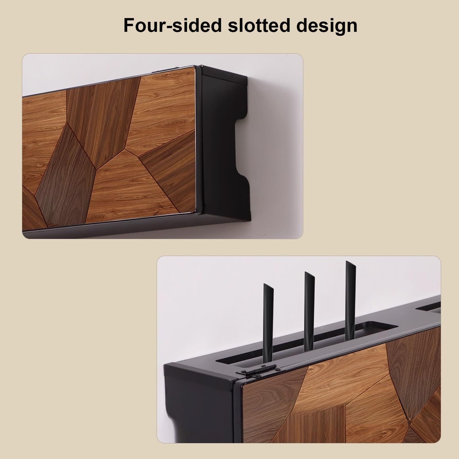 WiFi Router Schrank Aufbewahrungsbox, Router Box Verstecken, WiFi-Aufbewahrungsregal, Kabelmanagement-Organizer, für Schlafzimmer, Wohnzimmer, Büros(60cm/23.6in)