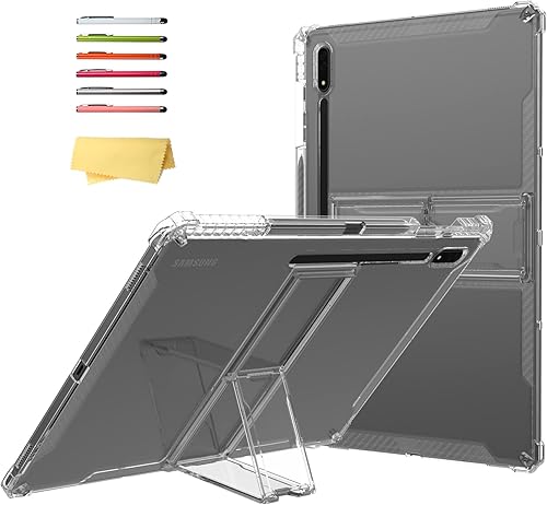 Funda transparente con soporte trasero para tableta Samsung Galaxy Tab S9 de 11 pulgadas (versión 2023) (SM-X710X716BX718U) con soporte para S Pen y