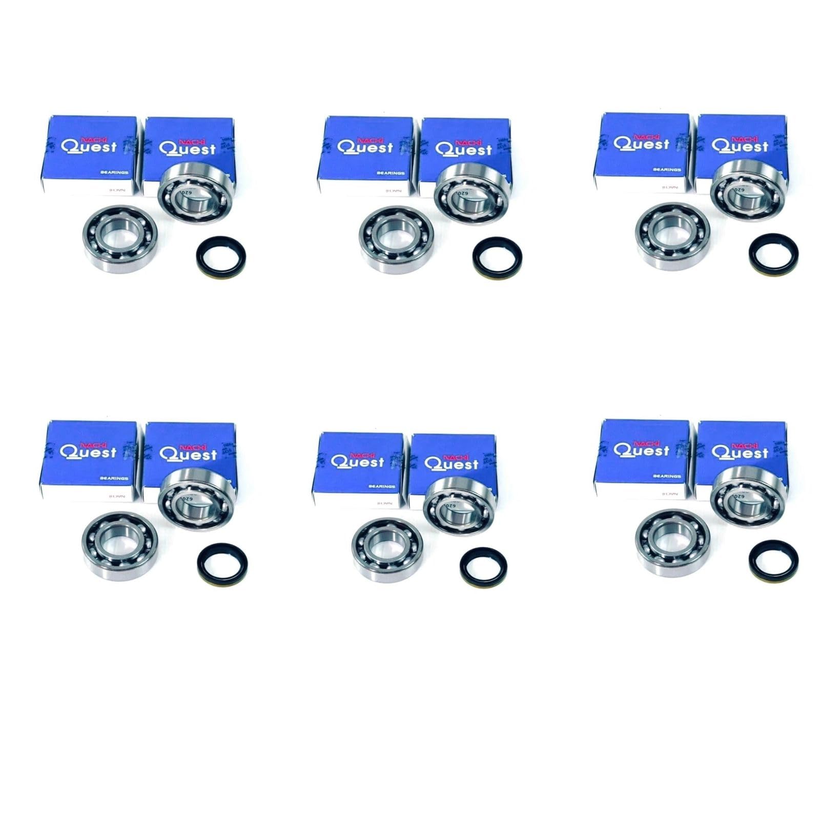 NACHI Quest Premium Ball Bearings, 6202 2RS Model, 6 Pieces Set with Seals, Industrial Grade Steel Construction-image-46