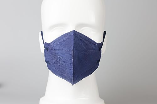 Miniatura 5 de Kingfa Color KN95 - Paquete de 10 mascarillas color azul marino de 2 generación, grandes capas protectoras de 5 capas, máscara facial KN95 unisex
