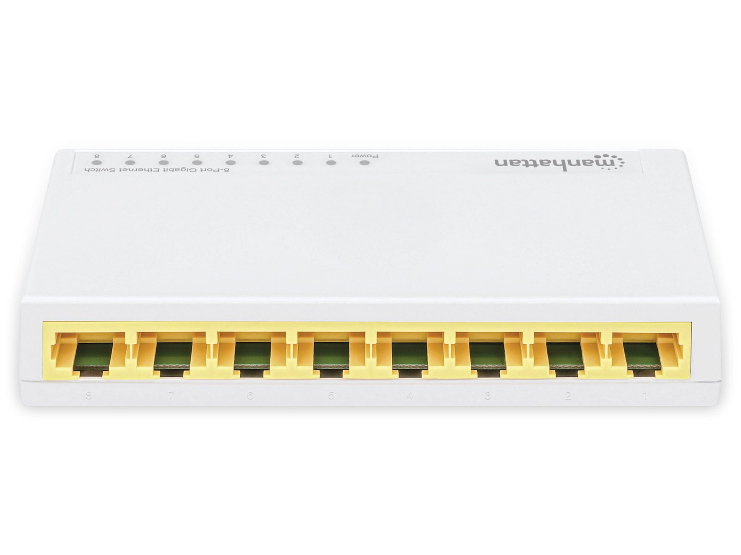 Manhattan Commutateur Gigabit Ethernet 8 Ports (boîtier en Plastique, Format de Bureau, IEEE 802.3az (Energy Efficient Ethernet)) Blanc 560702