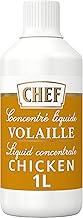 CHEF Flüssiges Konzentrat Geflügel, Geschmacksboost für Herzhafte Fleischgerichte, 100% Natürlicher Geschmack, 1er Pack (1 x 1L)