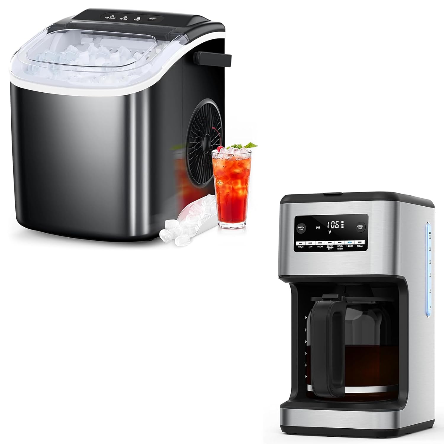 COWSAR Beverage Station Bundle with Coffee Maker and Ice Maker