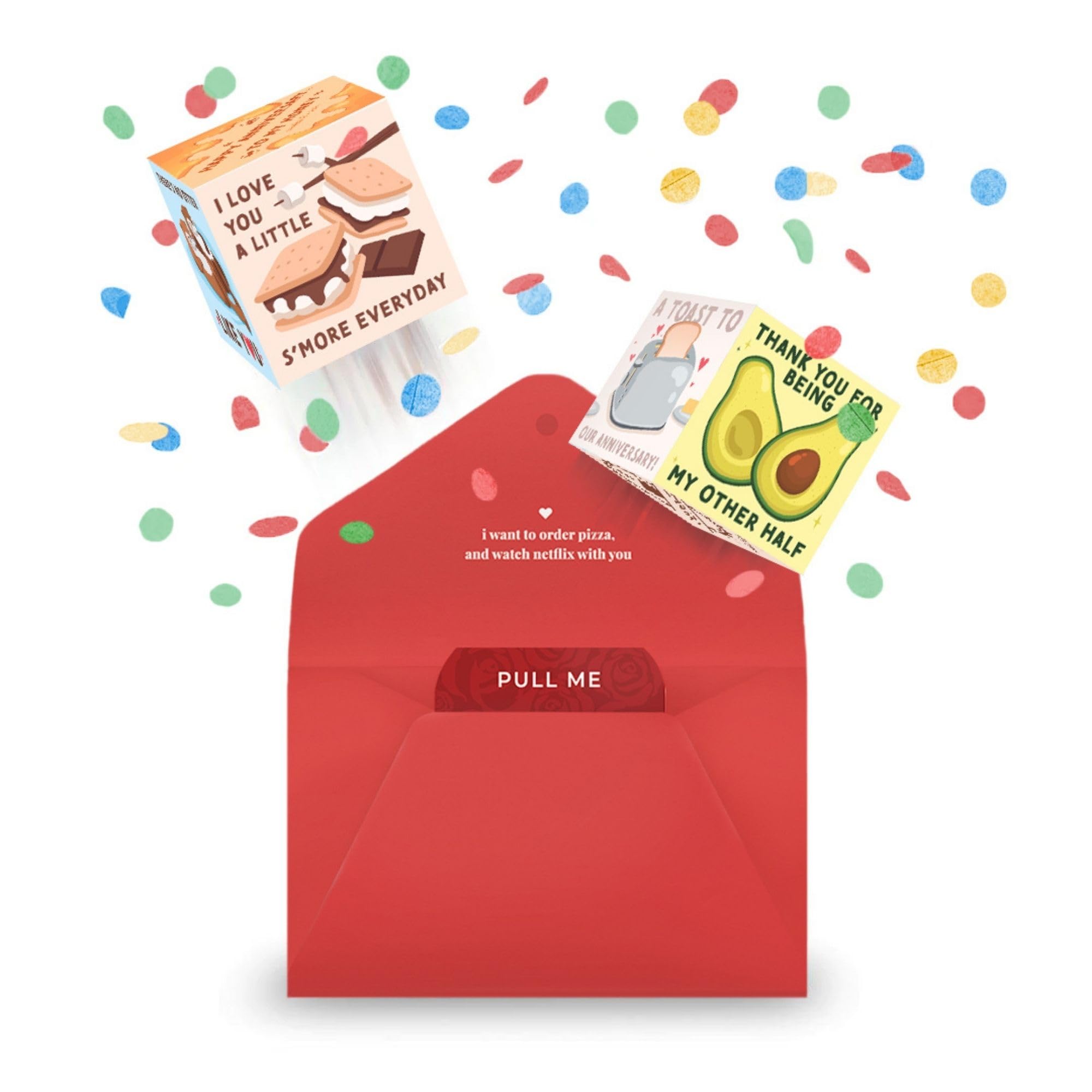 Make It MinePopBox™ The Original Anniversary Confetti Popping Card Funny Classic (Flix & Chill Classic)
