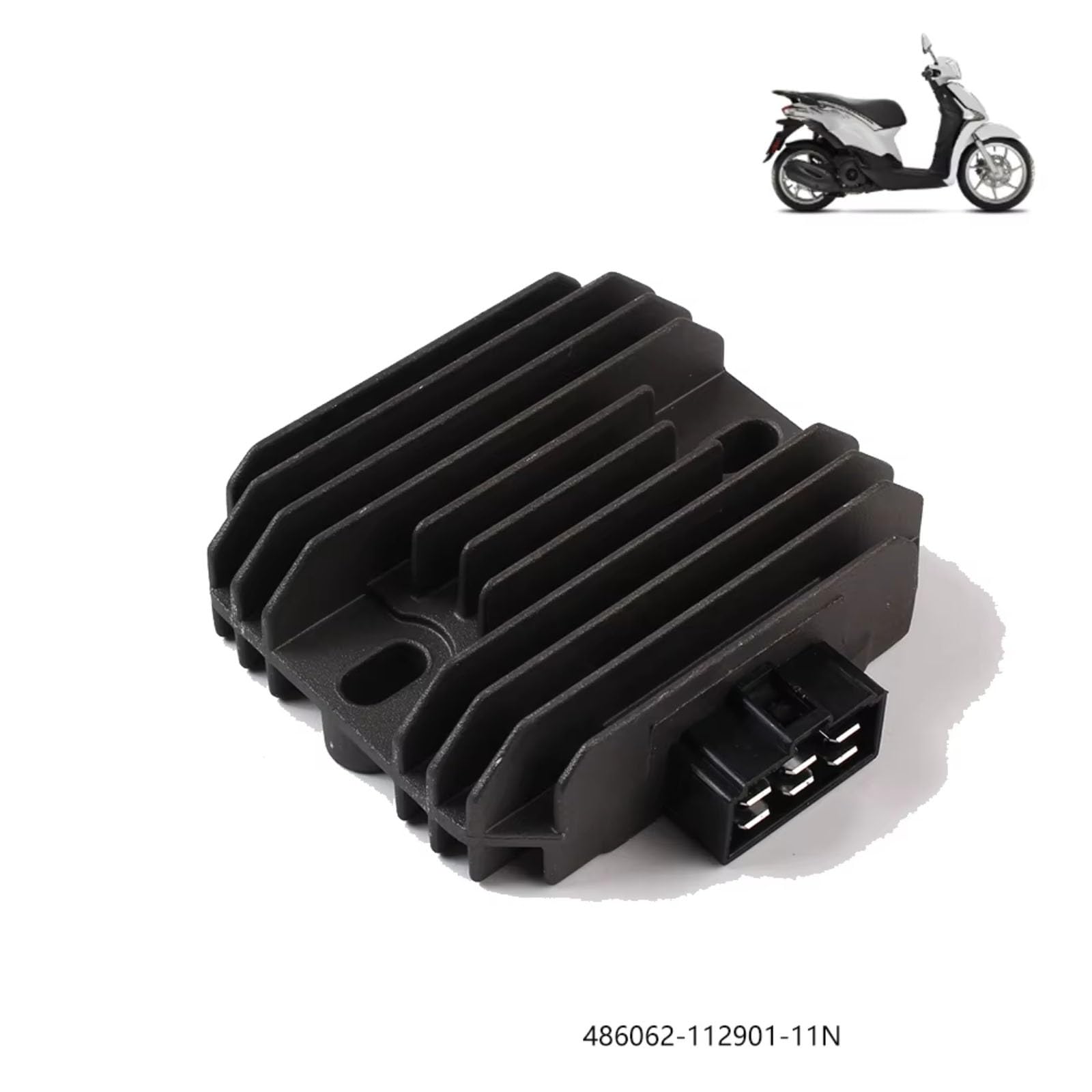 Motocicleta rectificador Compatible con Piaggio 125 para Liberty 125 RST para Vespa 125 2004 Scooter Motocicleta Regulador Rectificador De Voltaje 486062-112901-11N
