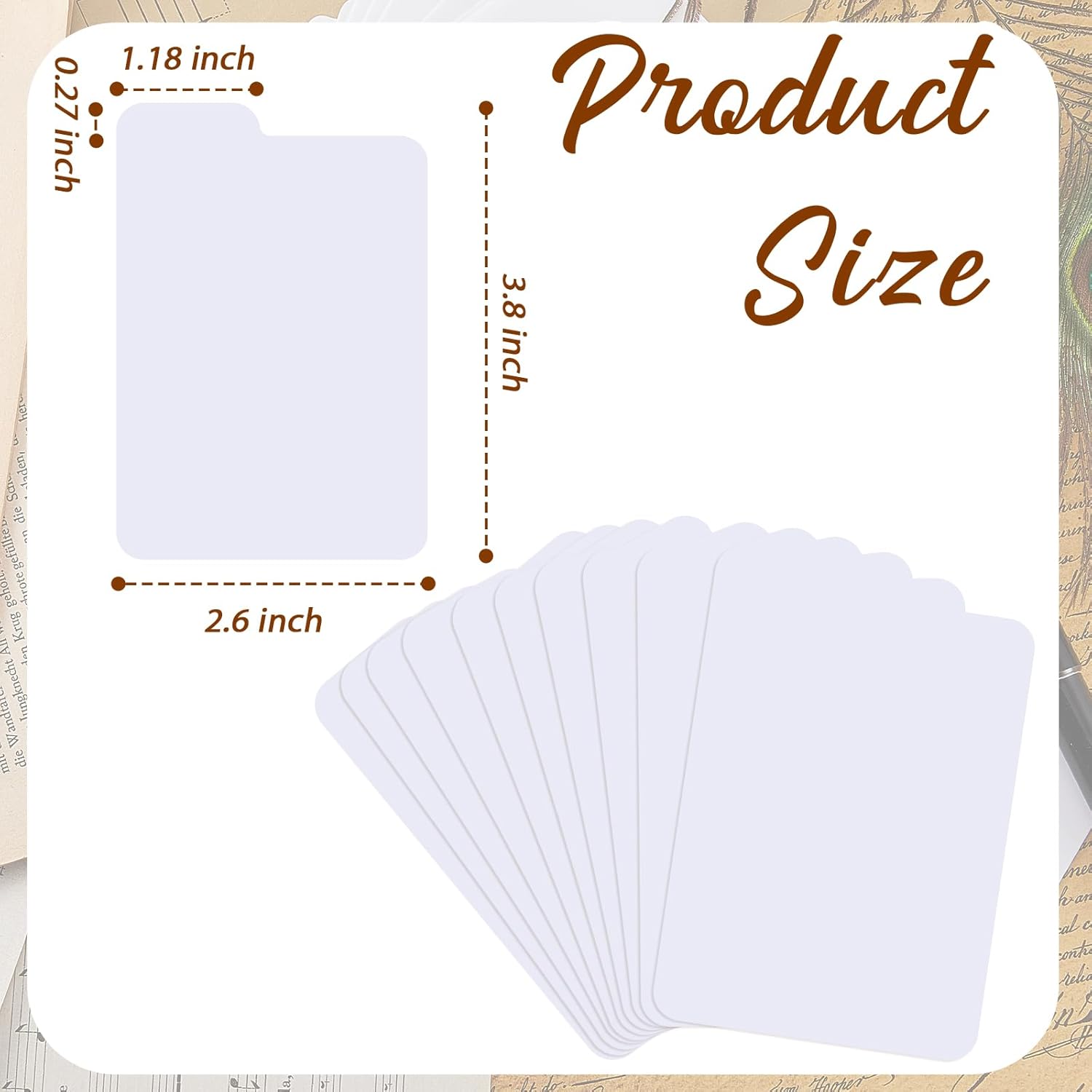 Lewtemi 100 Pieces Card Dividers PP Trading Card Page Dividers Playing Separator for Office and Sports Gathering Storage Supplies, 2.6 x 3.8 Inch, 10 Colors (White)
