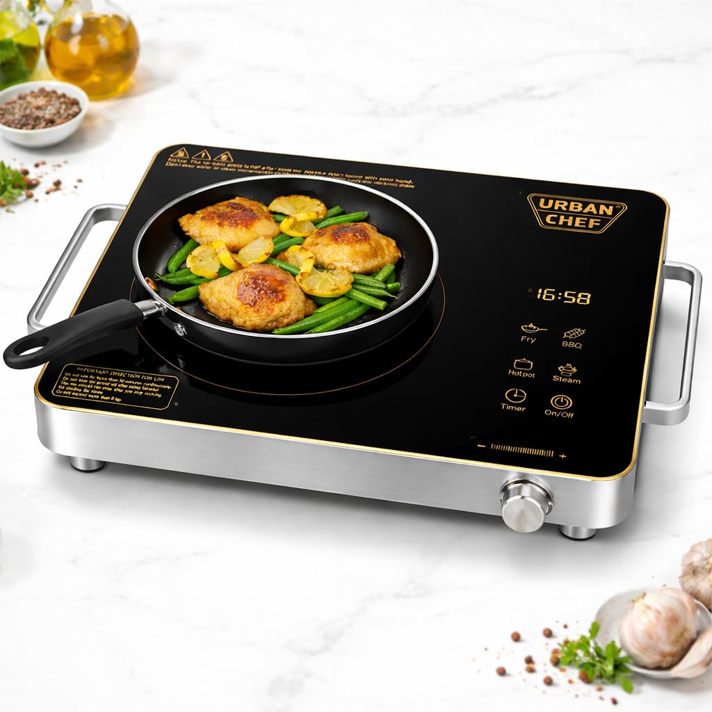 Urban Chef Grace Pro Infrared Cooktop 2000W | Touch Control Panel | Timer & Boost Mode With Digital Disply | Fast & Even Heating-image-36