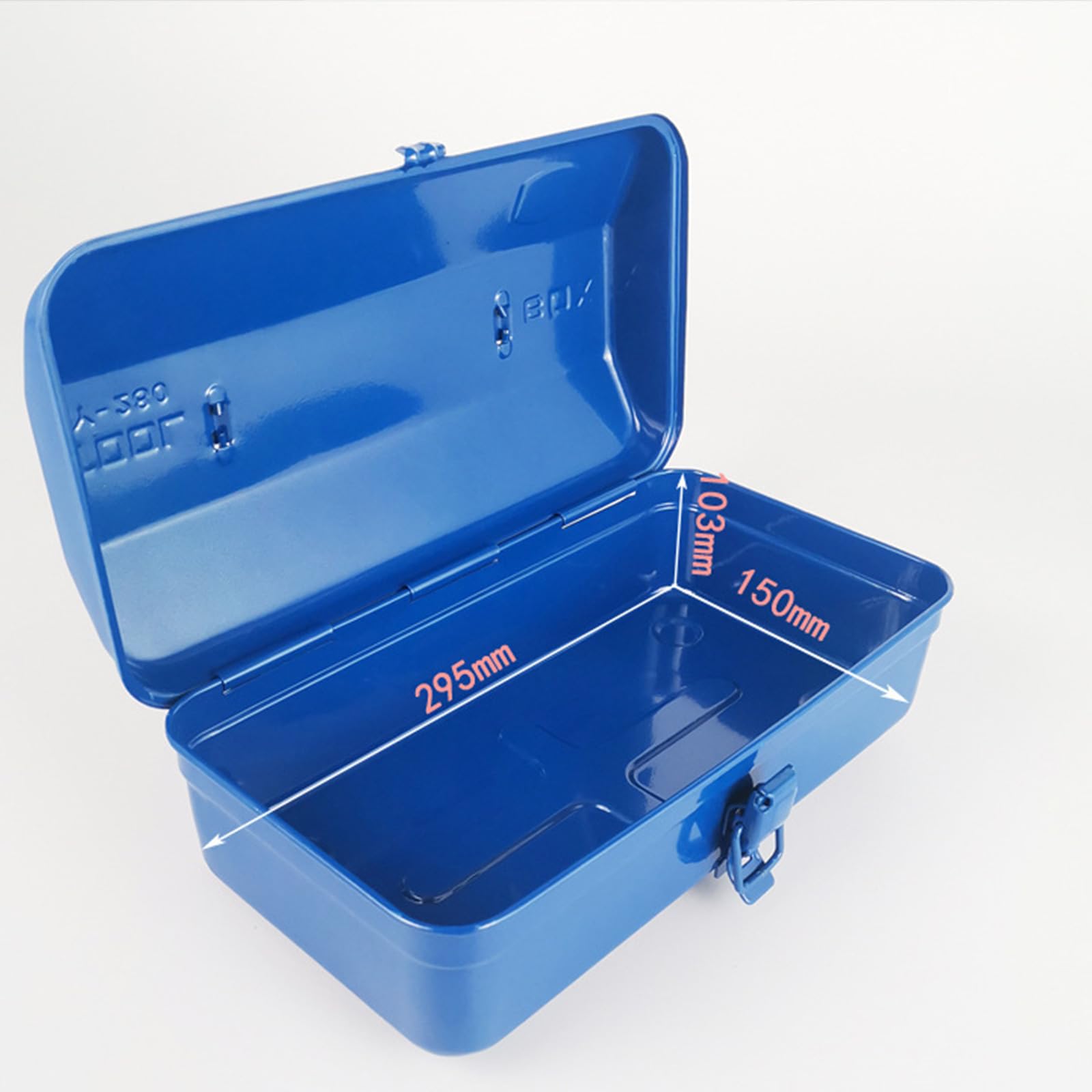 Caja de herramientas portátil de hierro resistente, cómoda empuñadura, gran espacio de almacenamiento para organización a largo plazo