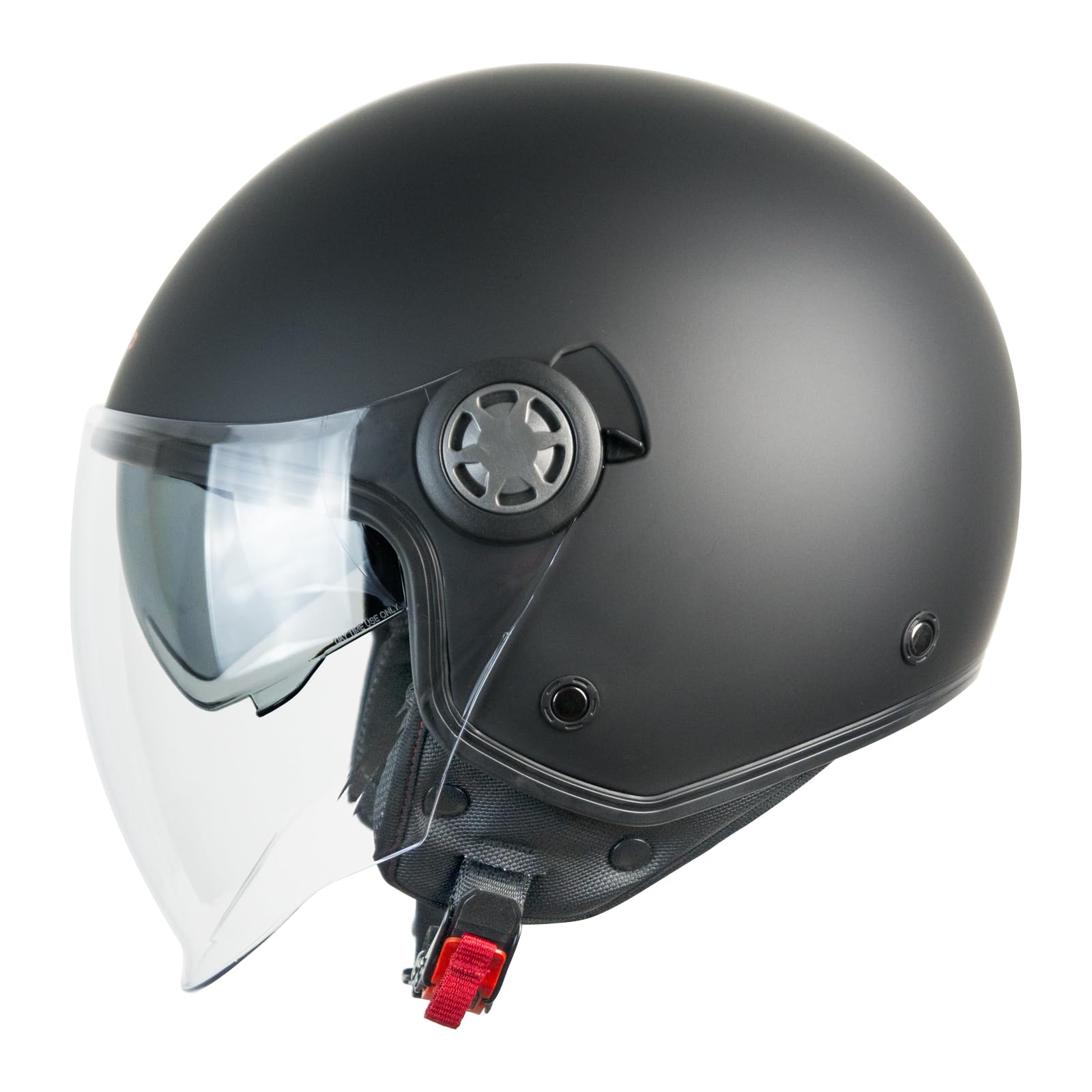 SKA-P Casque Demi Jet 1SHA Zen Mono Noir 1SHA-ALV-01-B1 Taille S