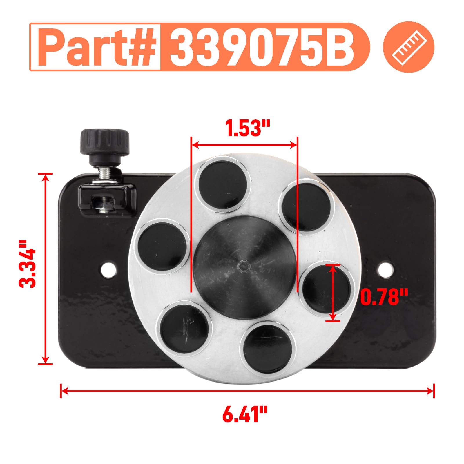 339075B, equilibrador de cuchilla para cortacésped negro de repuesto 42-047