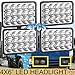 4PCS 4X6 Sealed Beam LED Headlights for Isuzu NQR/NPR / NPR-HD GMC, H4651 H4642 H4652 H4656 H4666 H4668 H6545 Conversion Kit Sealed Beam Super Bright High Beam/Low Beam Headlamps