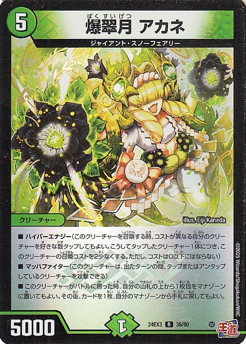 Amazon.co.jp: デュエルマスターズ 爆翠月 アカネ(レア(ホイル版