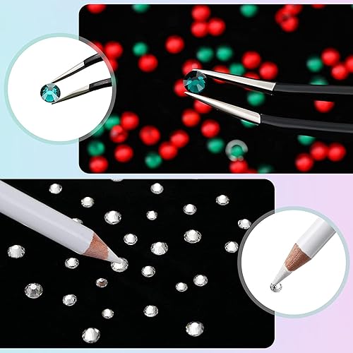 Miniatura 4 de Paquete de 3 diamantes de imitación brillantes para arte de uñas en 3D kit de gemas de diamantes de imitación con parte trasera plana para