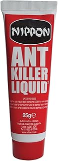 Nippon Ant Killer Liquid Insect Control, Suitable For Use Indoors And Outdoors, Kills Ants & Their Entire Colony, Usable With Bait Station Or Standalone - 25G