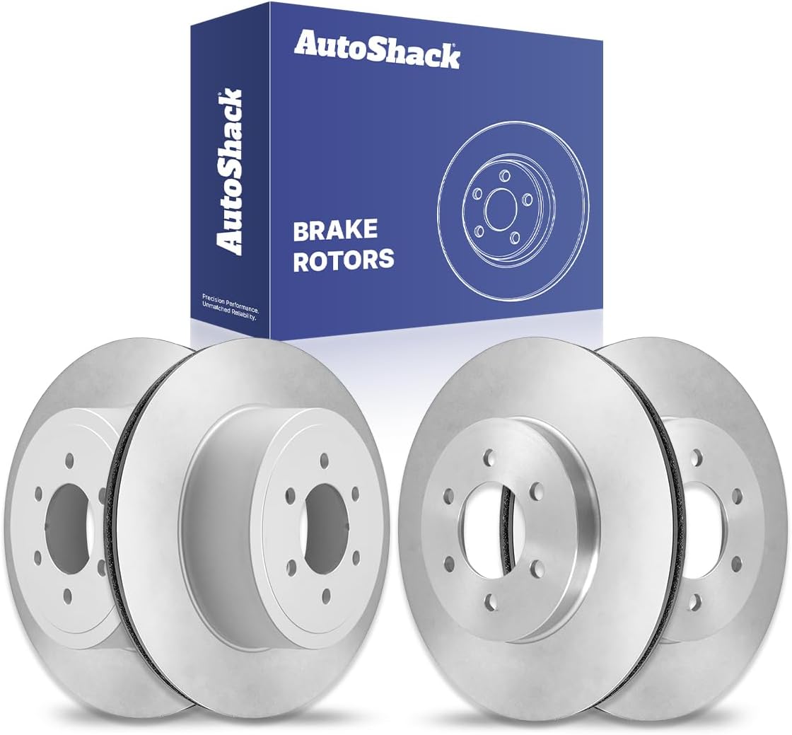 AutoShack Front Vented & Rear Vented Brake Rotors 4-PC Set Replacement for 2004-2008 Ford F-150 2006-2008 Lincoln Mark LT