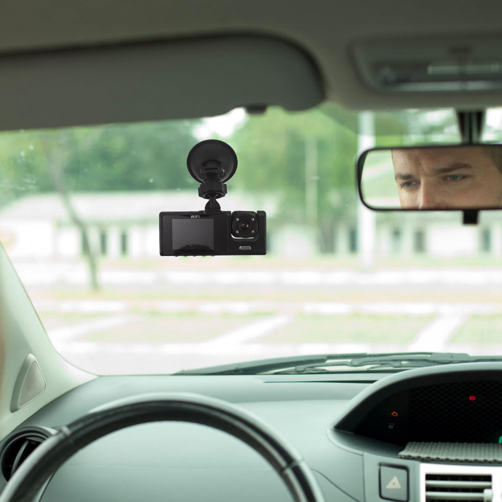Cámara de Tablero para Coche y GPS Integrado Negro ABS 2 Pantalla