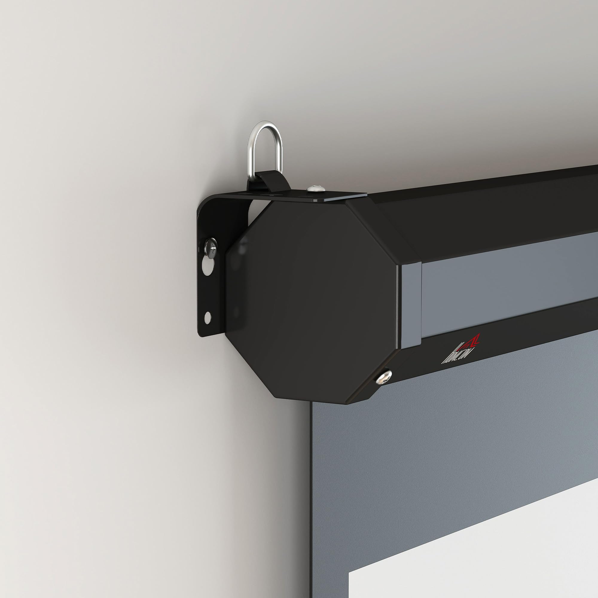 HOMCOM schermo di proiezione da 99 pollici, schermo per videoproiettore, per home cinema, 1:1 4K HD, montaggio a parete o a soffitto, 189 x 7 x 182 cm, nero