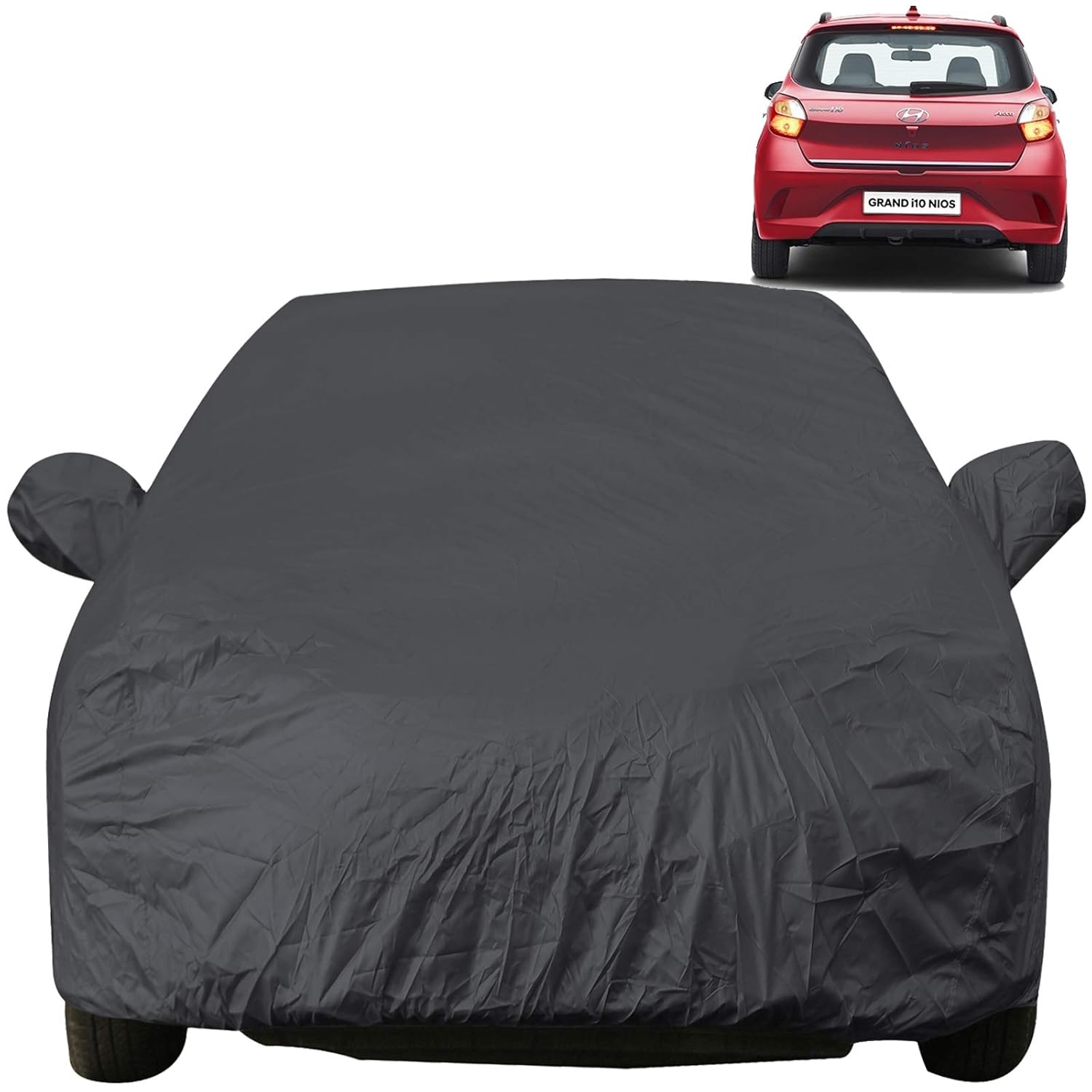 Autofact Car Body Cover with Mirror Pockets Compatible for Hyundai