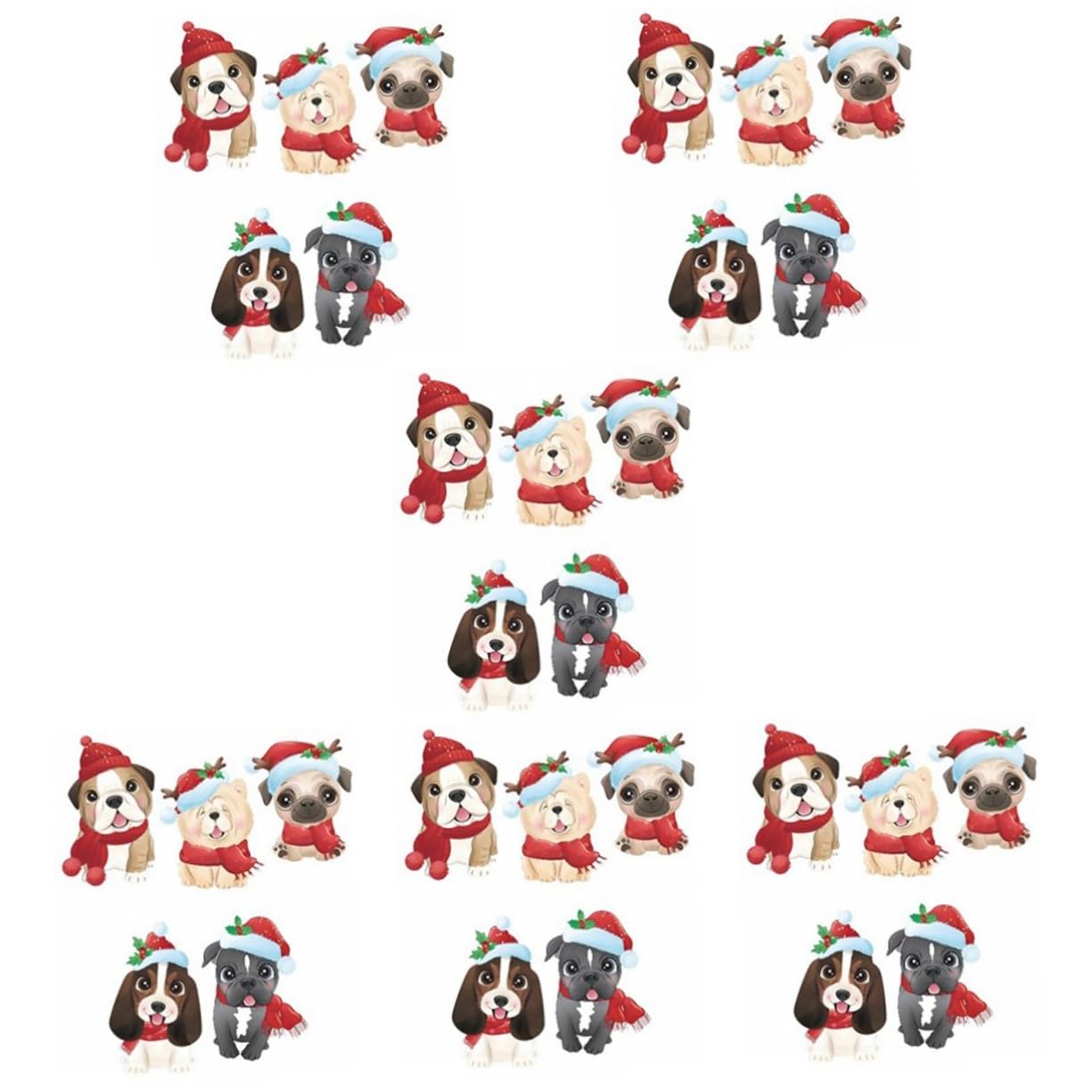 Cabilock 6 Fogli etichetta adesivo da parete per la cameretta dei cartone animato gnomi luci fatate Natale culla cam christmas adesivo da parete natalizio vetrofania natalizia pvc