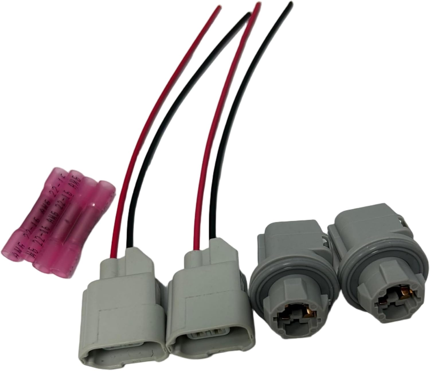 2Pcs Rear License Plate Light Connector Socket and Plug Harness Kit Compatible with Ford F-150 2004–2021, Ranger 1998–2011, Explorer 2006–2010 Replaces F81Z-13411-AA, AL8Z-13411-B