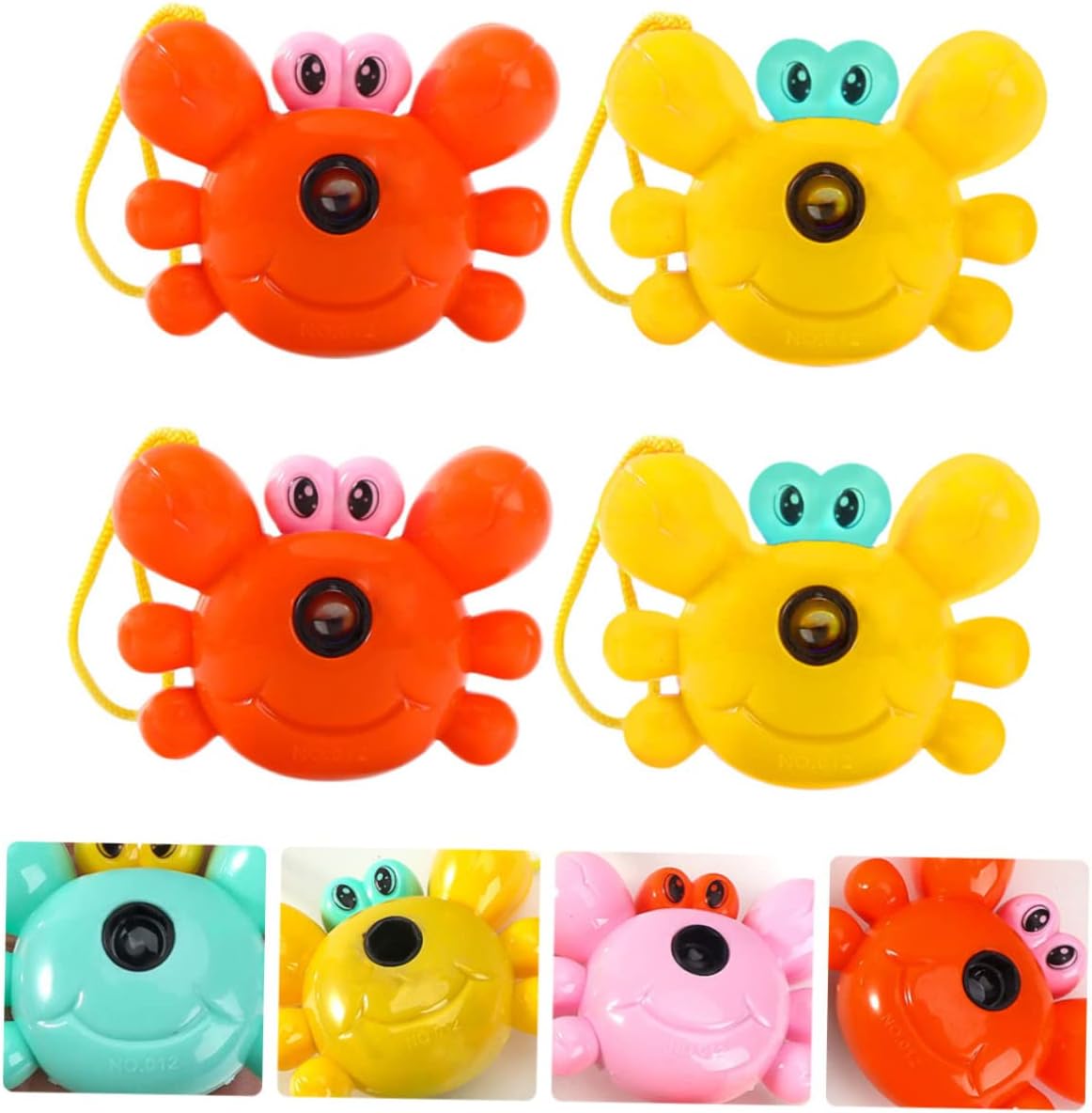 BESTonZON 6pcs Crab Shaped Projection Camera Toy for Boys and Girls Fun Interactive Camera Plaything for Boys and Girls Encourages Imaginative Play and Parent-boy Girl Bonding