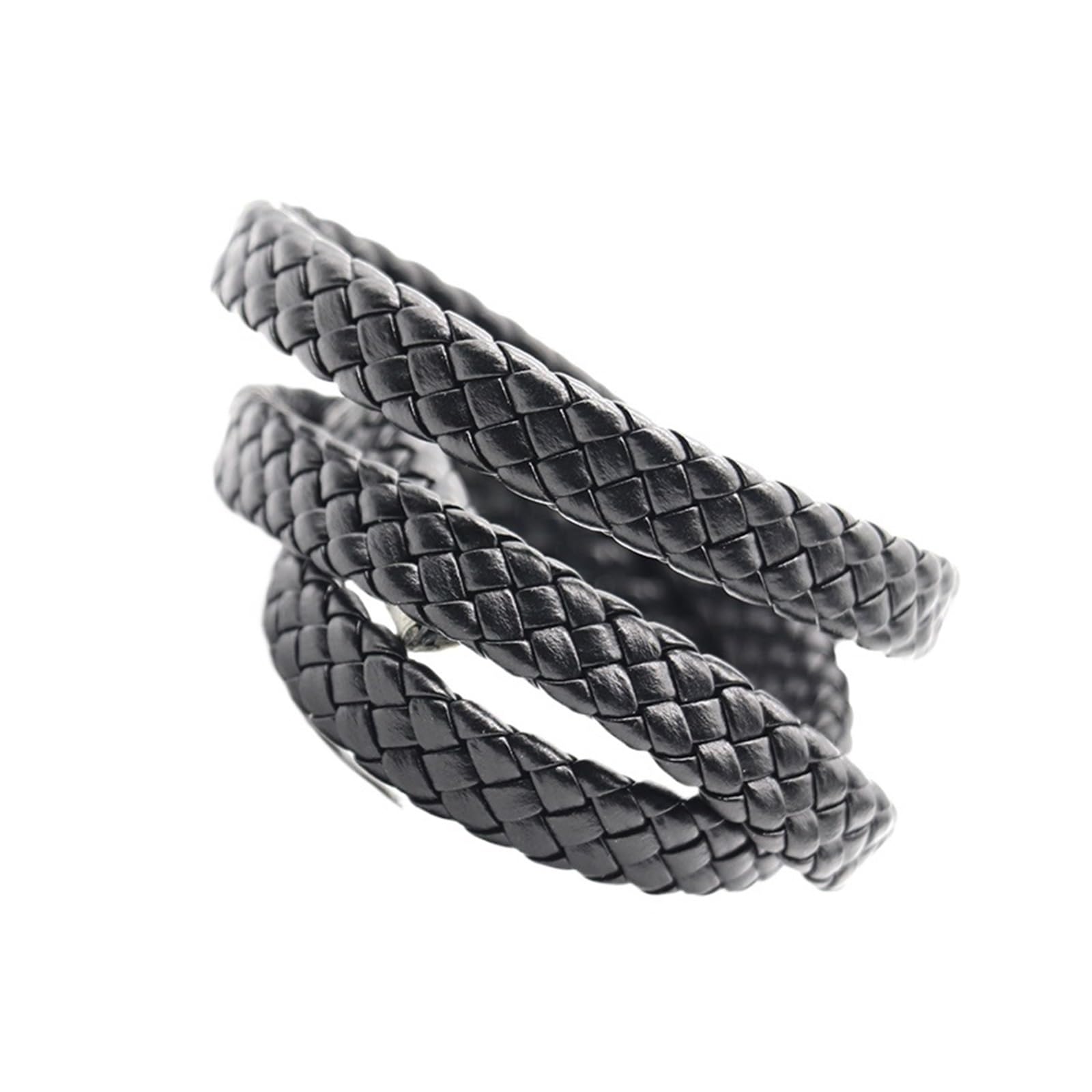 Genuine Braided Leather Cord 1 Meter 12x6mm 8x4mm Flat Braided PU Leather Cords for DIY Bracelet Jewelry Making Findings(Black 12x6mm)