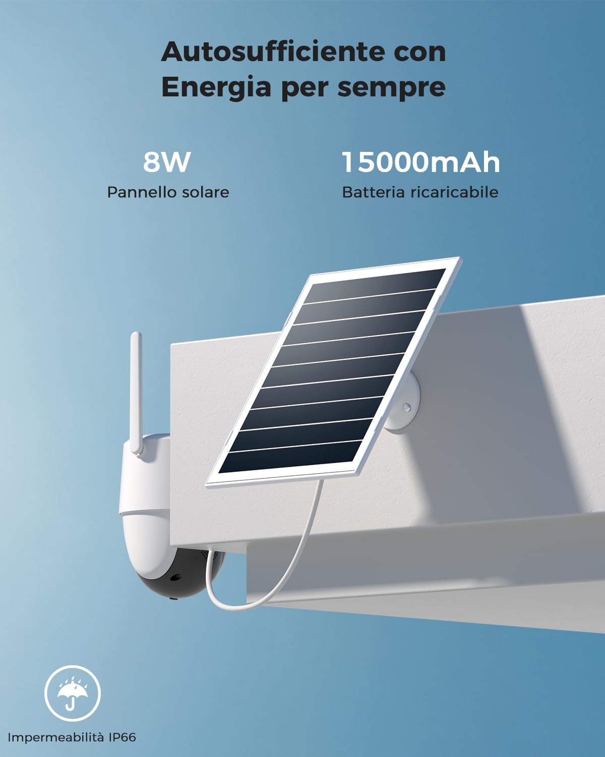 COCOCAM 24/7 Registrazione AOV 4G LTE Telecamera Esterno con Batteria 15000mAh Pannello Solare 8W, 2K PTZ, Rilevamento AI, Tracking AI, Visione Notturna 30 Metri, Scheda eSIM Inclusa (NO WIFI)