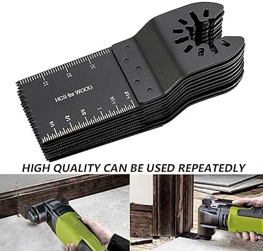 10Pcs Multi Tool Blades, Multitool Blades for Wood & Plastics