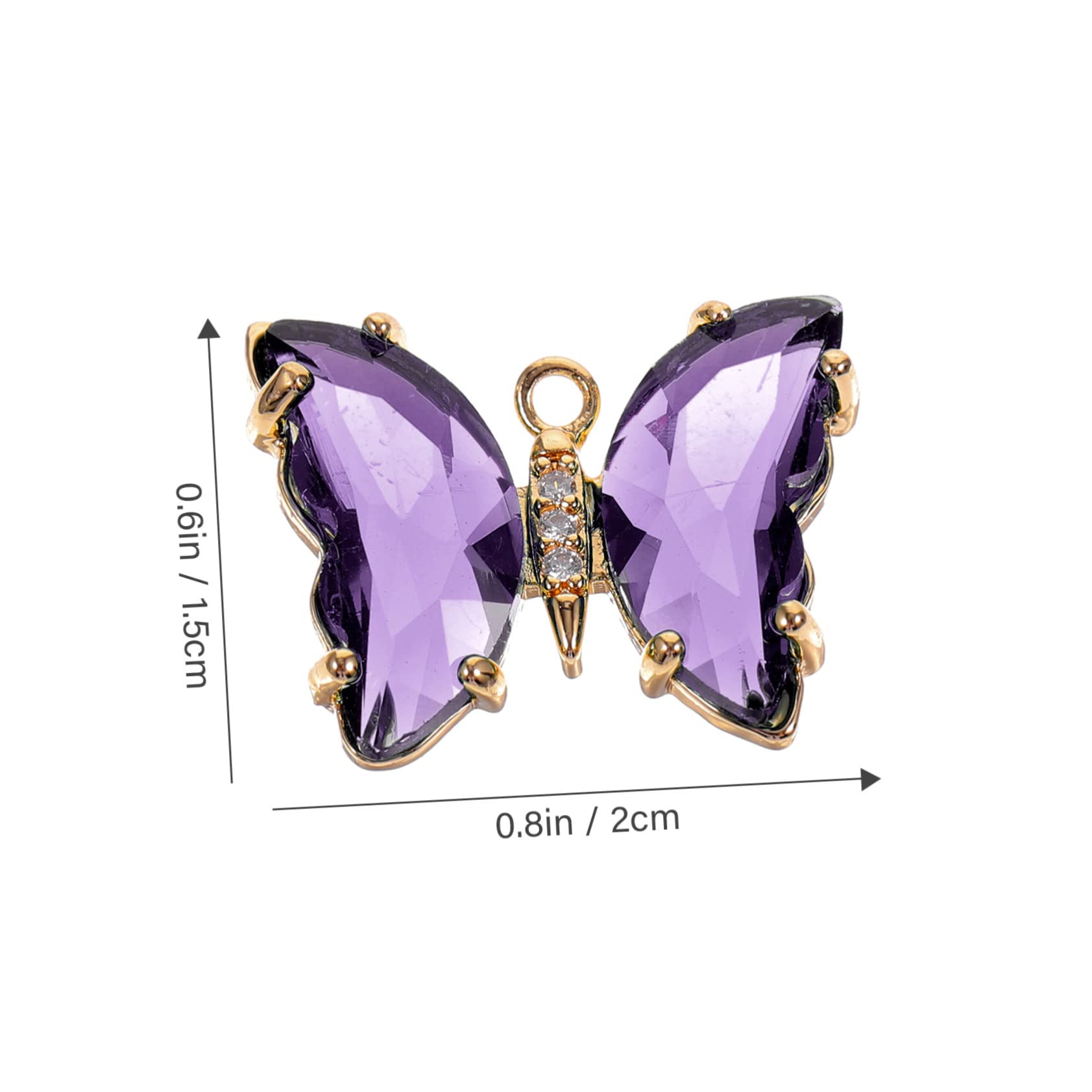 Abaodam 40 Pz ciondolo farfalla kit di miscelazione perline di ciondoli di bracciali fai da te collane fai da te arredamento collana fascino di gioielli di cristallo perline uniche