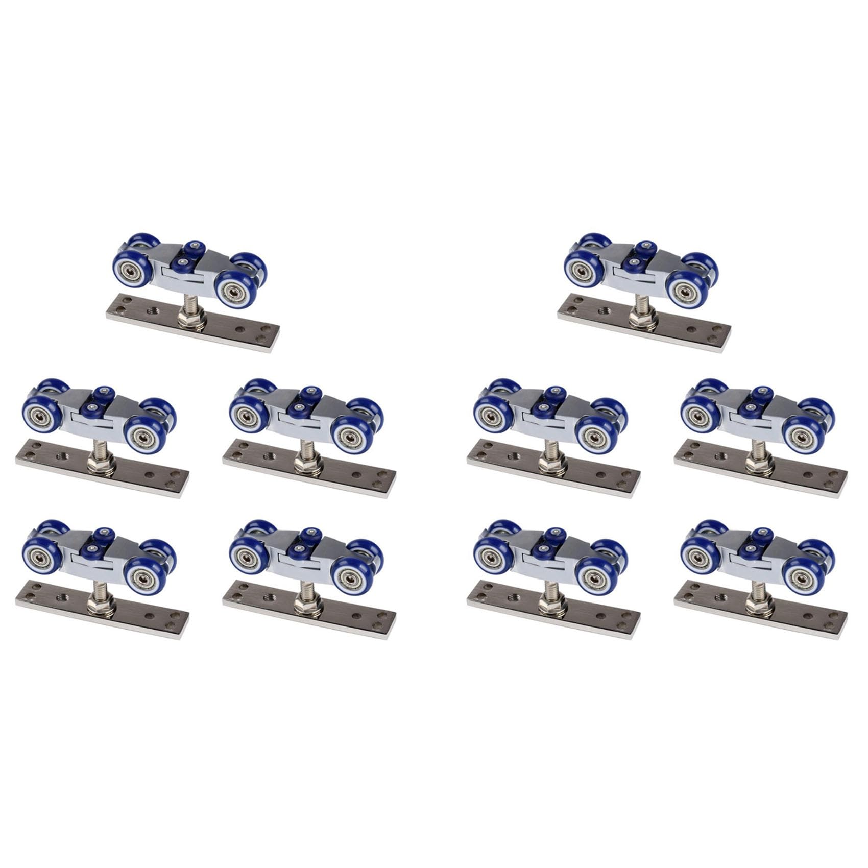 Jnchdghwa Silver 10X Bifold Door Hardware Wooden Sliding Door Pulley Furniture Hardware Wheel Barn Door Roller