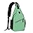 MOSISO Sling Backpack, Multipurpose Crossbody Shoulder Bag Travel Hiking Daypack, Wllow Green, Medium