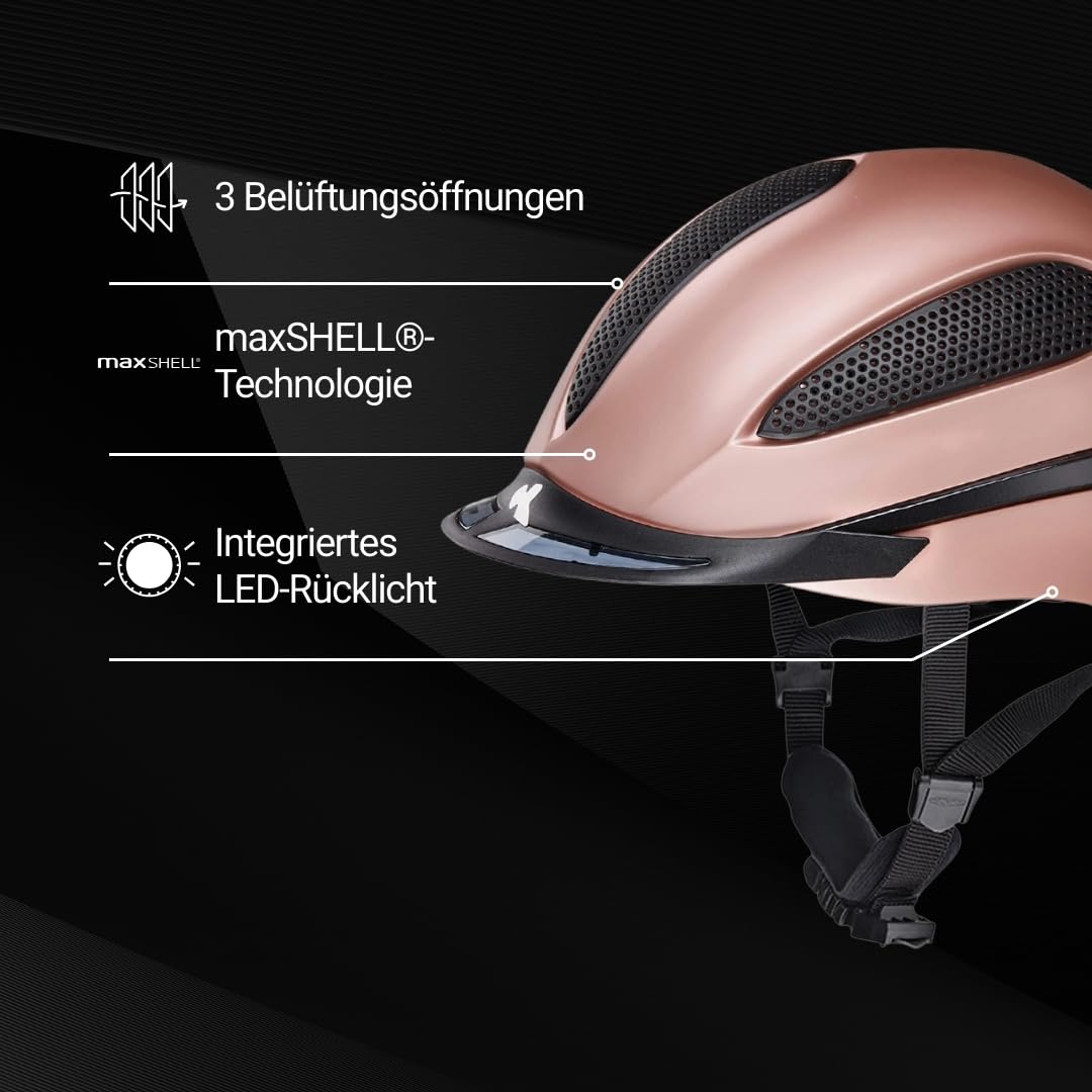 KED Paso Reithelm Für Damen Und Herren – Leichter Reithelm Mit MaxShell Konstruktion, Verstellsystem Und Hohem Tragekomfort